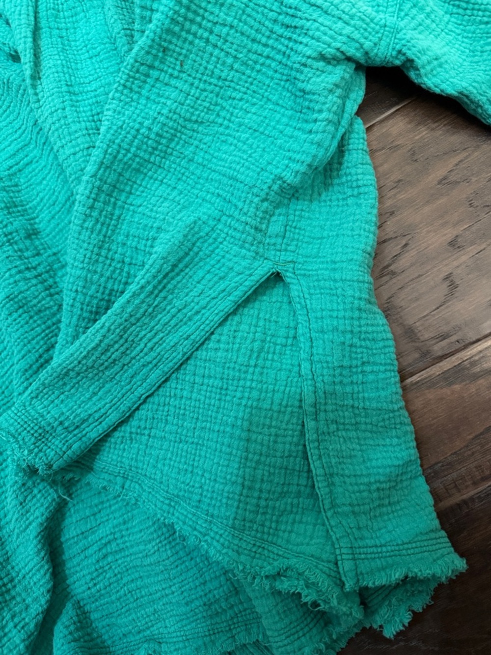 We The Free Teal Button-Up Gauze Shirt - Picture 13 of 16